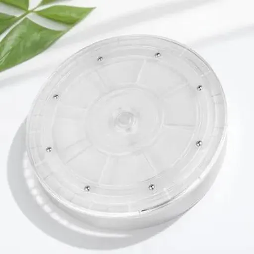 Kitchen Rotating Turntable Clear Acrylic Organizer with Smooth Surface and Anti Skid