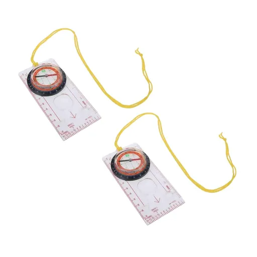 2X Orienteering Baseplate Compass Hiking Camping Map Lensatic Tactical Army Gear