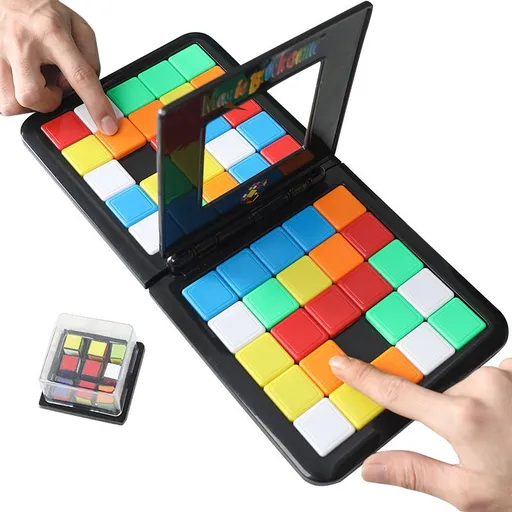 Block Game Shape Matching Intelligence Board Game for Family Game Nights Spin Rubiks Race Pack Travel Sized Game