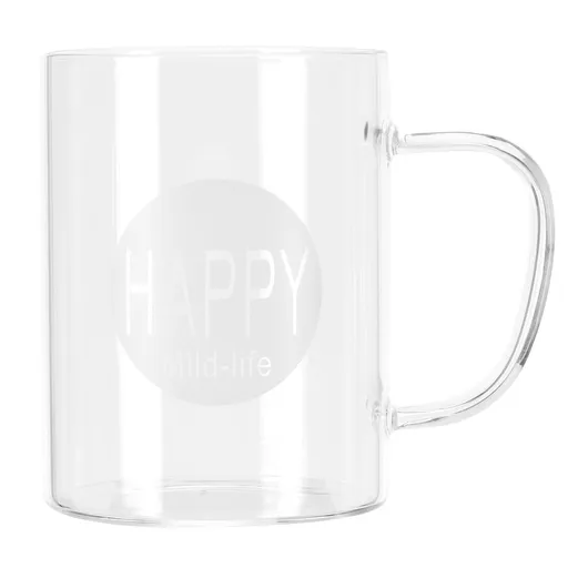 350ml Coffee Cup Transparent High Borosilicate Glass Mug with Handle for Milk Tea Beverage