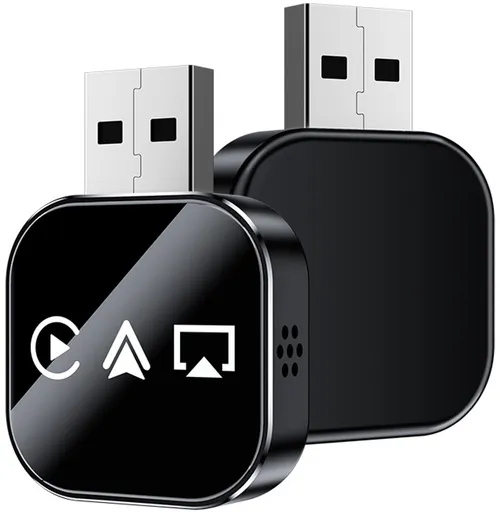 Wireless CarPlay Adapter 3-in-1 Automatic Connection Dual Wi-Fi 2.4/5 GHz Bluetooth 5.0 Compact Design for iPhone Android