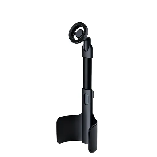 2-in-1 Magnetic Car Cup Holder Phone Mount - Adjustable Height Aluminum Alloy Cup Base with 360 Degree Rotation for Dashboard and Console, Universal Fit for Bottles and Navigation
