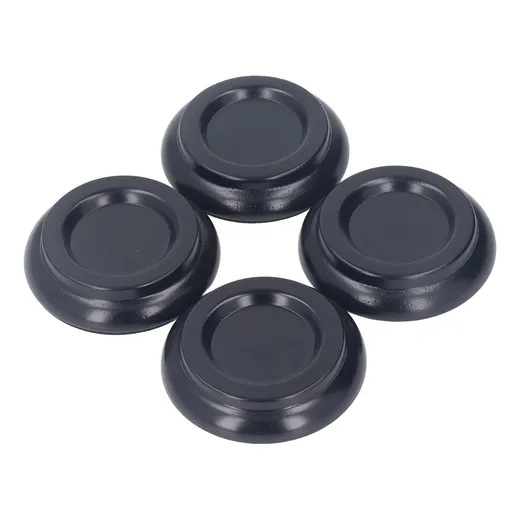 4PCS Beechwood Piano Caster Cups, Non Slip & Anti Noise Pad, Floor Protection with Wide Application for Upright Pianos (Black)