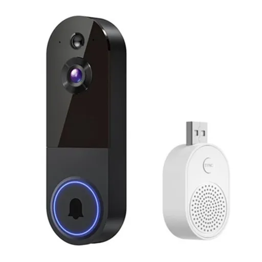 Wireless Video Doorbell Camera Outdoor Doorbell Camera - Black