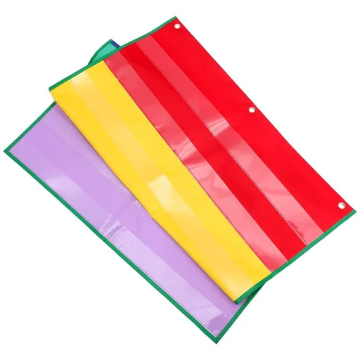 PVC Index Card Holder Organizer Pockets for Classroom and Office Storage, 1 Set Practical and
