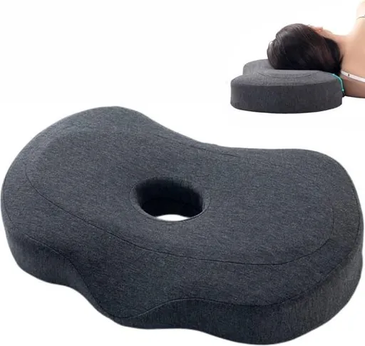 Memory Foam Side Sleeping Pillow with Ear Hole, Ear Pressure Relief Pillow, Ergonomic Contour Pillow for Neck & Head Support, Summer Comfort Ear Pillow