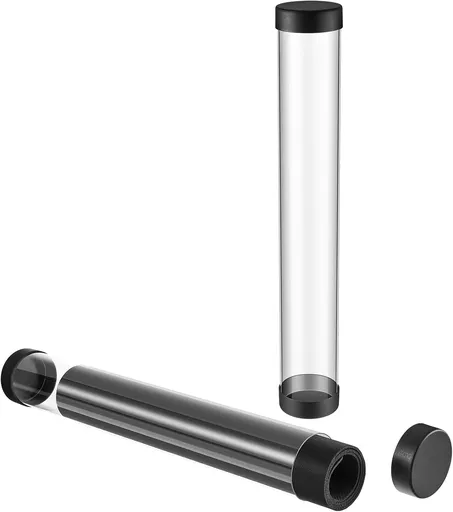 2 Pcs Playmat Tube Round Compatible with MTG Play Mat Holders 16.14 Inch Playmat Case TCG Clear Artwork Tube for Card Game Storage Toy Card Play Mat Tubes for Gaming, Easy in and Out Design