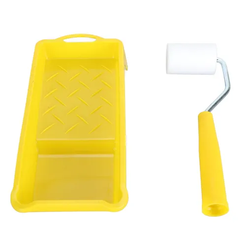 Small Paint Roller Set with Tray Precise Control Easy To Dye Multipurpose for Home Decor Artwork