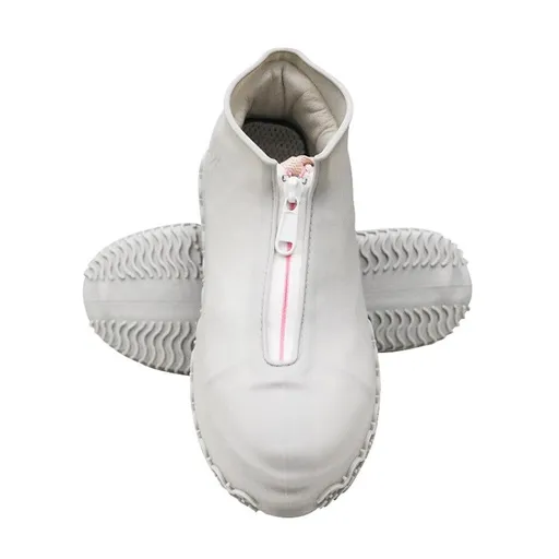 Waterproof Silicone Shoe Covers Reusable Overshoes - Light Gray - L