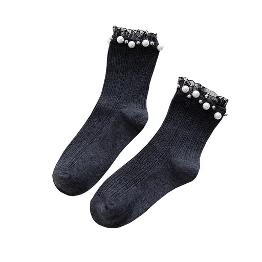 2 Pair Socks Knit Ankle Socks Ruffled Socks Womans Women Socks Socks Medium Womens Socks Hosiery Lace Socks