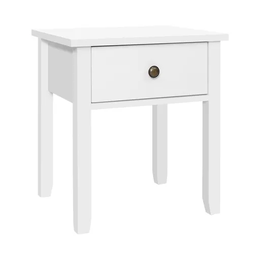 Artiss Bedside Table 1 Drawer - BOW White