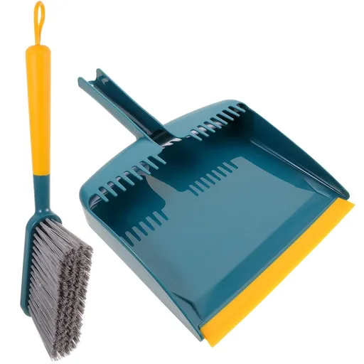 Handheld Broom and Dustpan Set in Green, PP Material for Quick and Easy Cleaning, Compact 1 Set