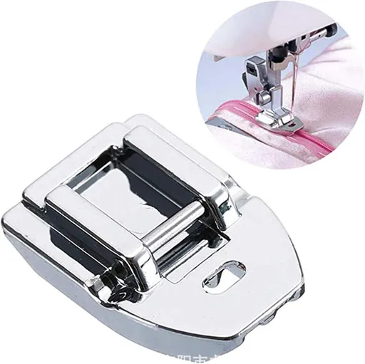 Concealed Invisible Zipper Foot Fits All Low Shank Snap-On Singer Brother Babylock Euro-Pro Janome Kenmore White Juki New Home Simplicity Elna Etc Domestic Sewing Machines