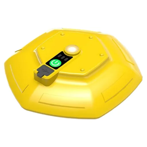 4.65 Inch Yellow Floating Rechargeable Live Bubbler, Portable Oxygen Aerator for Kayak Fishing Boat, Quiet Pump for Anglers and Outdoor Gear