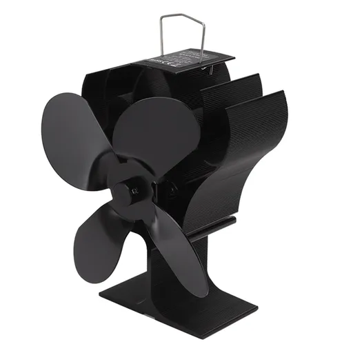 Heat Powered Stove Fan Self Starting Heat Resistant Aluminum Alloy 1400rpm Thermoelectric Fan for Fireplace
