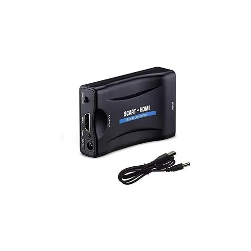 Scart to HDMI Adapter 1080P Converter Compatible with NTSC PAL Sky HD Blu Ray PS3 TV VCR VHS