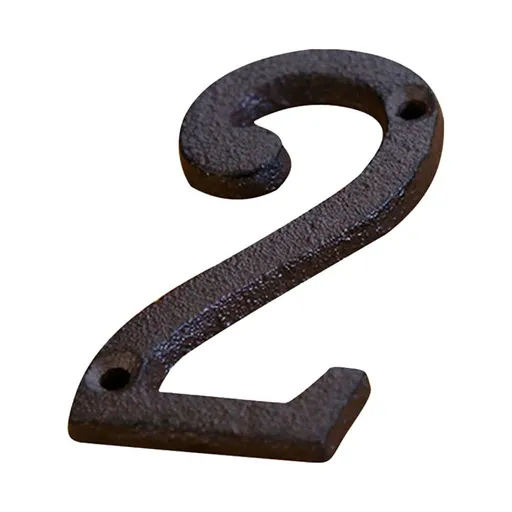 3 inch Iron House Number, Iron Black House Numbers for Outside, Metal Mailbox Numbers for Outside, Home Address Numbers for House, Matching Screws C