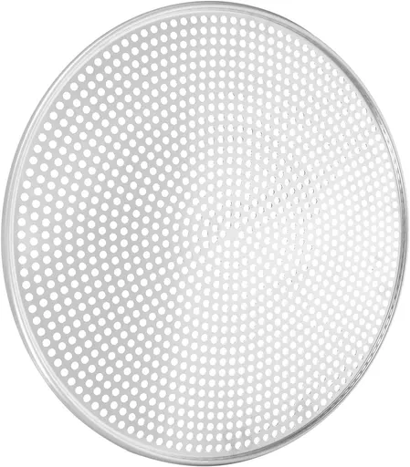 Stainless Steel Pizza Pan - Perforated - 16 Inch - Round Pizza Stand - Pizza Tray - Pizza Storage Tray - Oven Safe - Silver for Home and Restaurants