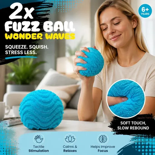 Calming Spiky Ball Squishy Blue 2 Pack