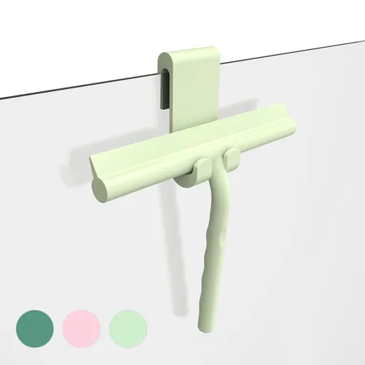 silicone wiper, all-purpose cleaner, glass cleaner, car window cleaner, bathroom glass cleaner, kitchen counter cleaner, window squeegee, household cleaning tool, commercial cleaning tool, streak-free wiper - Green - Size 1PCS