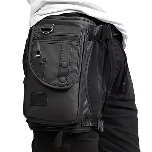 Oxford Leg Bag for Men Motorcycle Riding Women's Fanny Pack Outdoor Travel Fishing Hiking Cycling Hip Bags Black