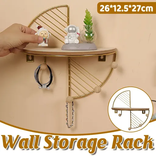 Wall Mounted Storage Rack Metal Shelf Easy Installation Durable Space Saving