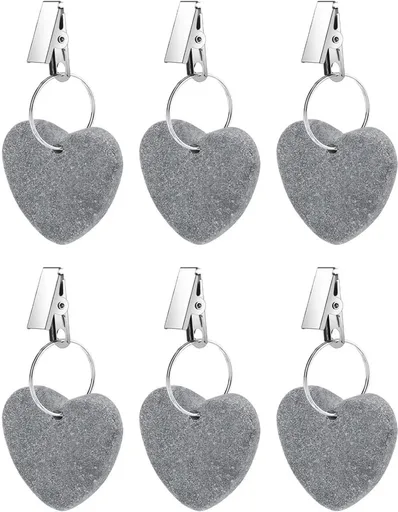 Table Weights - 6 pieces - Heavy Tablecloth Weights - Marble - Tablecloth Weights - Gray