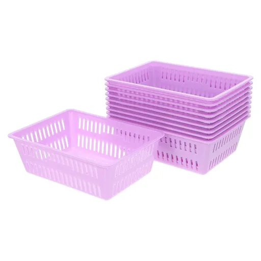 10-Pack Storage Baskets and Compact Organizers for Home, Office, Garage, and Shop Use