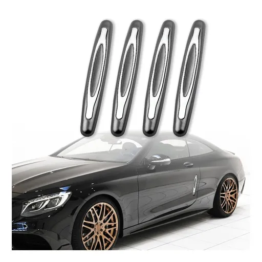 4PCS Car Door Edge Guards,Anti-Scratch Car Door Protector Trim Strip with Self Adhesive for Car Decor,Universal Exterior Car Accessories Door Guards for Cars Trucks SUVs - Gray - Size 4PCS