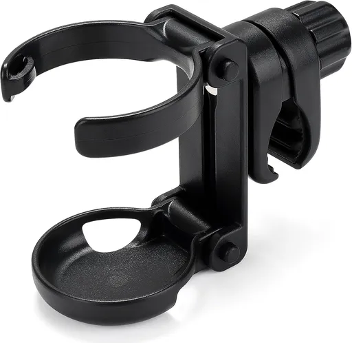 Stroller Cup Holder, Foldable Universal Cup Holder, 360 ° Rotatable Bottle Holder for Stroller, Bike, Wheelchair, Walker, Scooter ﻿