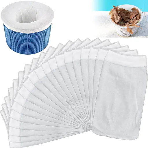 Pool Filter Socks 20pcs for Above Ground Pool Skimmer Compatible with Pool Pump
