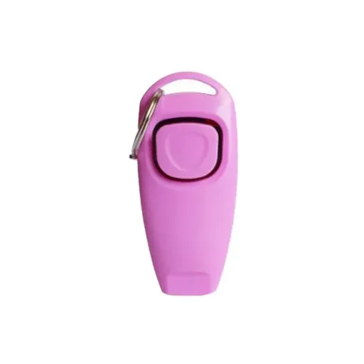 Dog Whistle and Clicker Set for Training Stop Barking Obedience Tool Combo - Pink