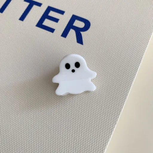 Mini White Ghost Hair Slides, Sweet Fun Hair Accessories for Everyday Wear & Festive Holiday Parties
