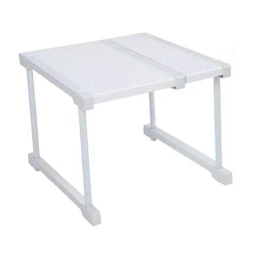 Expandable Cabinet Shelf Carbon Steel ABS PP Closet Storage Shelf Cabinet Organizer Riser Rack for Kitchen Cupboard Under Sink 27 to 38cm/10.6 to 15.0in