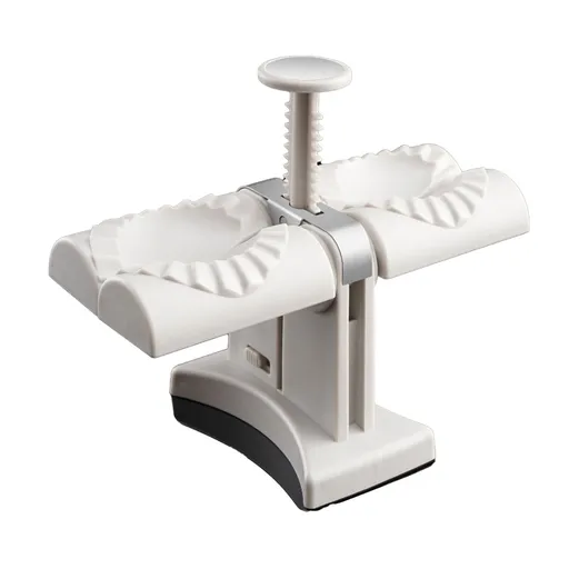 Automatic Dumpling Maker Double Head ABS Stainless Steel Easy to Clean Dumpling Wrapper for Kitchen