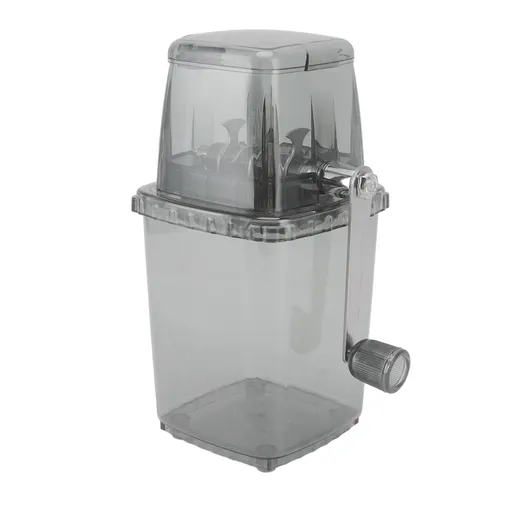 Manual Ice Crusher Small Portable Shaver Hand Operated Snow Cone Machine for Home Grey
