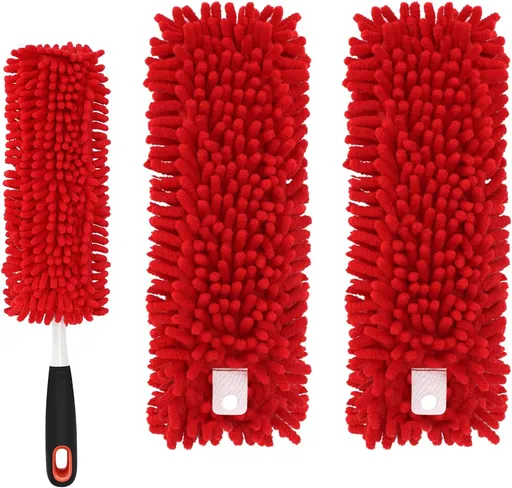 Reusable Microfiber Duster Refills Compatible with OXO & for MR.SIGA Duster - Washable Dusters Refill for OXO Good Grips Extendable Duster for Cleaning, 2 Pack (Handle is Not Included)
