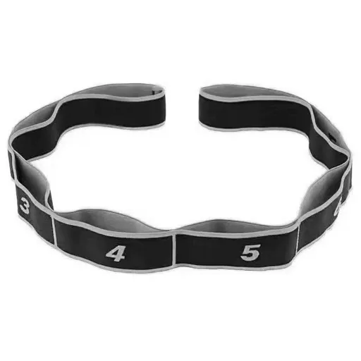 Qz.e Resistance Band Cotton Latex 90cm Eight grid resistance belt [grey]