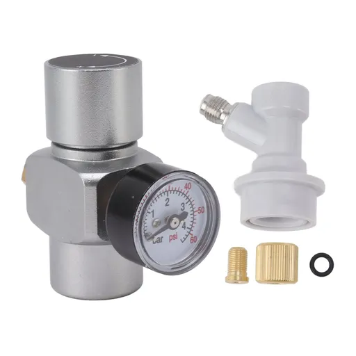 Water Pressure Reducing Valve 0‑60PSI Stainless Steel Pressure Regulator Multifunctional Hose Pressure Regulator for Homebrew