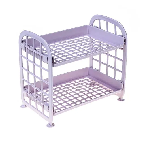 Double Layers Storage Rack for Kitchen and Bathroom Use 2Pcs