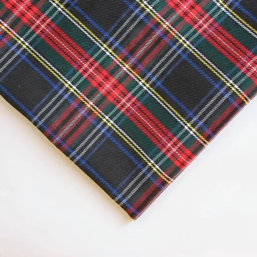 polyester woven fabric, plaid fabric, Christmas red green fabric, twill fabric, jacquard check fabric, fabric for bags, fabric for shoes, fabric for hats, fabric for pet decorations, festive fabric, holiday craft fabric, DIY fabric Australia - Green