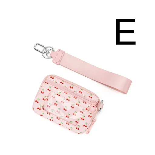 Waterproof Oxford Wristlet Wallet Card Holder with Detachable Wrist Strap, Multi-Pocket Zipper Pouch for Cards, Cash, Keys and Earphones, Ideal for Running, Fitness and Travel (E)