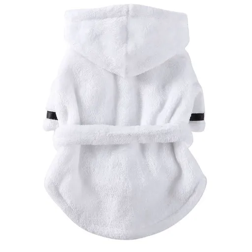 Fast Drying Towel Pet Pajama with Hood- Dog Bathrobe Towel Soft Puppy Bath Robe Super Absorbent Towel for Small Dogs and Cats
