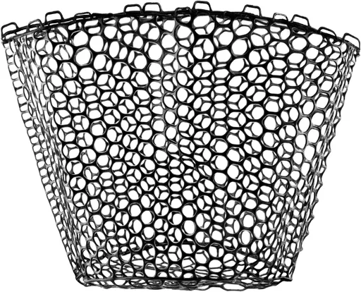 Fishing Landing Net Replacement Rubber Without Handle Foldable Mesh Netting for Freshwater Saltwater Black F-59.06'' Girth(21.65'' Dia, 19.7*5" Depth)