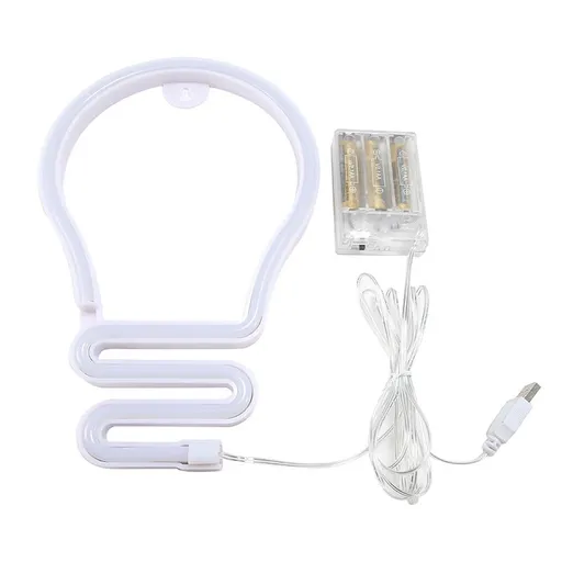 LED Neon Decorative Light, Neon Sign Shaped Decor Light, USB Charging & Battery Indoor Decor for Living Room, Birthday Party
