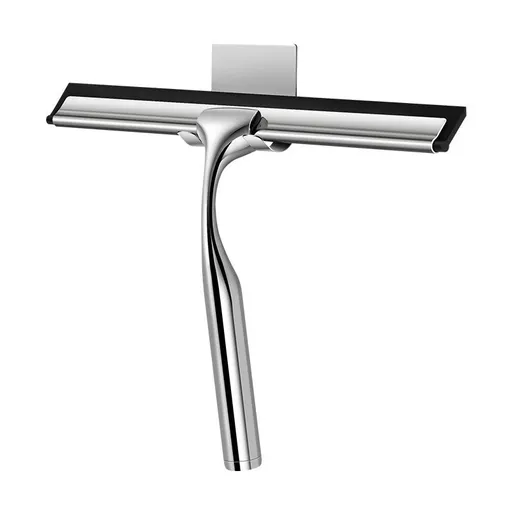 Shower Squeegees Stainless Steel with Self Adhesive Hook Window Squeegees for Shower Doors Bathroom Mirror Wiper, Window Glass