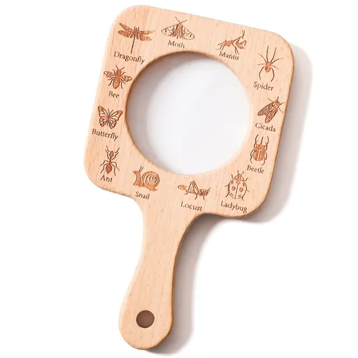 Magnifying Glass for Recognizing Insects And Leaves - Outdoor Adventure - Educational Tool - Ideal Gift Square-shaped