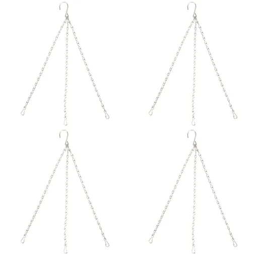4Pcs Hanging Chain with Hooks 304 Stainless Steel Garden Flower Pot Plant Hangers Replacement