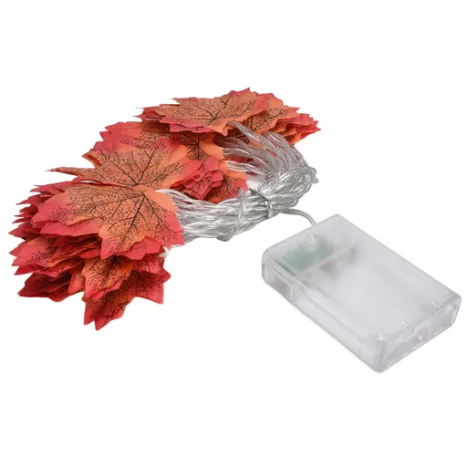 Maple Leaves String Lights, LED String Light Fall Lighted Thanksgiving Decorations 9.8ft Warm Light, Decorative Light for Room