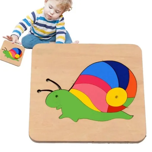Wooden animal puzzle | Early learning animal puzzle | Colorful wooden animal puzzle educational toys for preschool